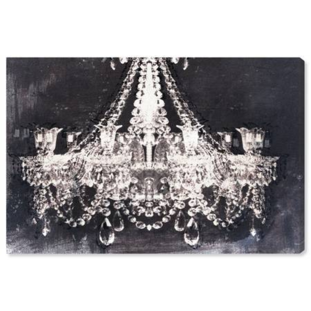 Dark Gothic Canvas Chandelier Art by Oliver Gal (H 24 x W 36)